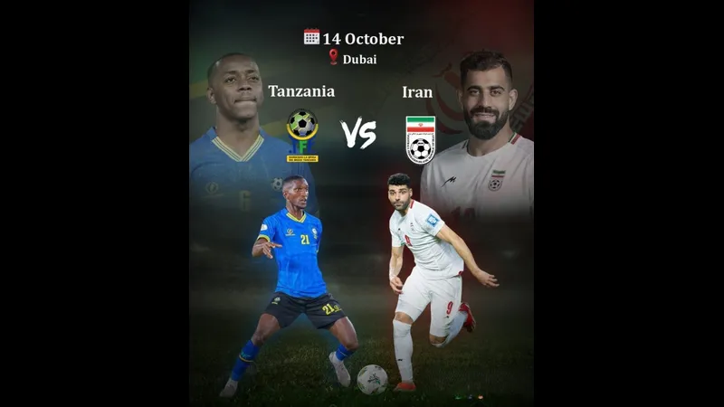 Cầu thủ Iran vượt qua cầu thủ Tanzania trên sân cỏ Cầu thủ Iran vượt qua cầu thủ Tanzania trên sân cỏ
